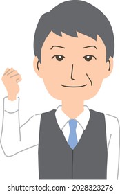 Un hombre de negocios haciendo una pose visceral