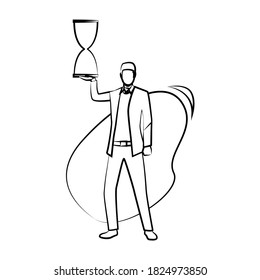 Businessman doing job in office