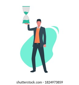Businessman doing job in office