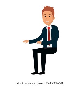 businessman doing seated pose