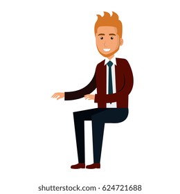 businessman doing seated pose