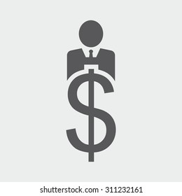 Businessman Dollar Icon