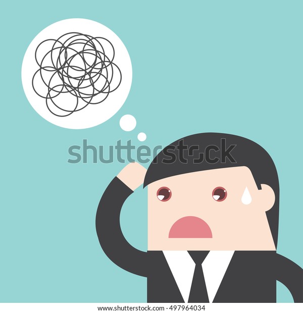 Businessman Dont Understand Missing Communication People Stock Vector ...