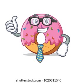 Businessman Donut character cartoon style