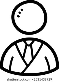 Businessman doodle vector icon and illustration