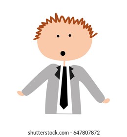 businessman drawing avatar character icon