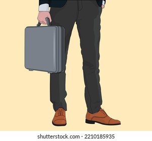 Empresario en código de vestimenta con bolsos de oficina de vestir trabajo de oficina 
