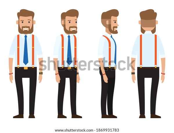 Businessman Dresscode Collection Vector Cartoon Character Stock Vector ...