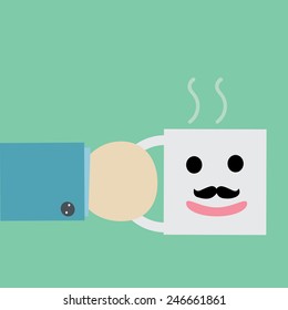 businessman drinking coffee 