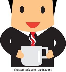 Businessman drinking coffee