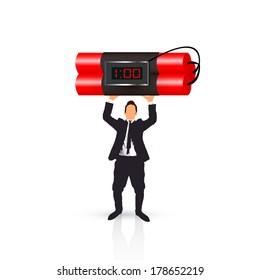 businessman and dynamite
