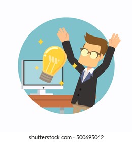 businessman earning idea 