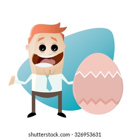 businessman with easter egg