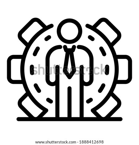 Businessman effort icon. Outline businessman effort vector icon for web design isolated on white background