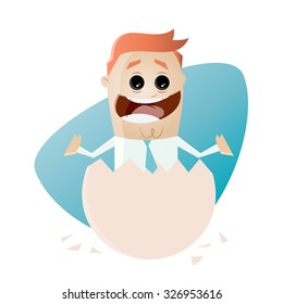 businessman in an egg