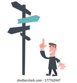 Businessman with Electric Wire