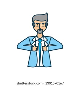 businessman elegant avatar character