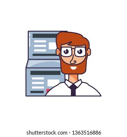 businessman elegant with document