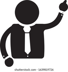 Businessman elegant showing professional presentation vector