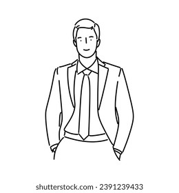 businessman elegant in a suit avatar character icon vector illustration
