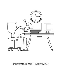 businessman elegant in workplace