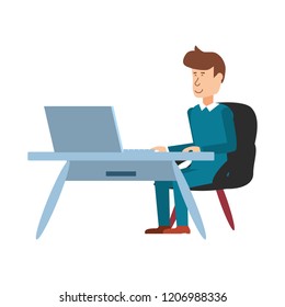 businessman elegant in workplace