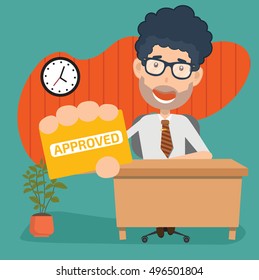 Businessman, employee concept design, clean vector