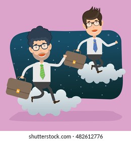 Businessman employee concept design on clean background,vector
