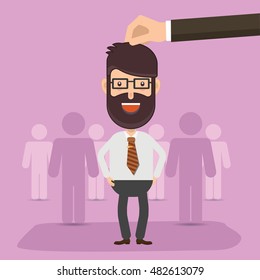 Businessman employee concept design on clean background,vector