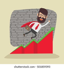 Businessman employee concept design on clean background,vector