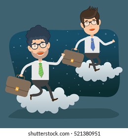 
Businessman employee concept design on clean background,vector