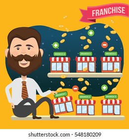 Businessman employee concept design on clean background,vector