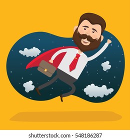 Businessman employee concept design on clean background,vector