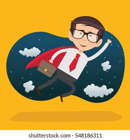 Businessman employee concept design on clean background,vector