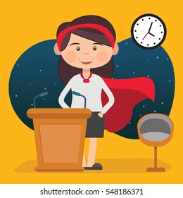 Businessman employee concept design on clean background,vector