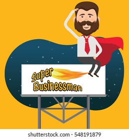 Businessman employee concept design on clean background,vector