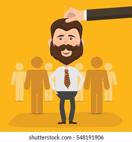 Businessman employee concept design on clean background,vector