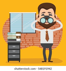Businessman employee concept design on clean background,vector