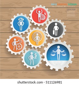 Businessman and employee concept design,clean vector