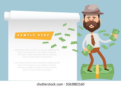 Businessman or employee concept vector design