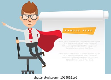 Businessman or employee concept vector design