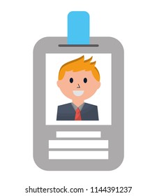 businessman employee id card corporate
