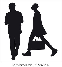 Businessman or Employee Silhouette vector illustration