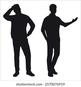 Businessman or Employee Silhouette vector illustration