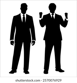 Businessman or Employee Silhouette vector illustration