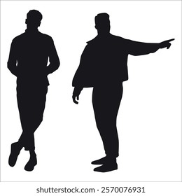 Businessman or Employee Silhouette vector illustration