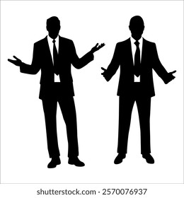 Businessman or Employee Silhouette vector illustration