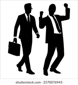 Businessman or Employee Silhouette vector illustration