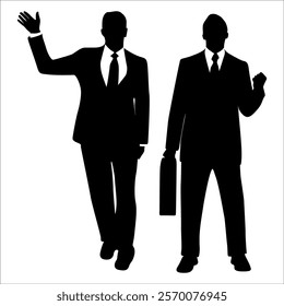 Businessman or Employee Silhouette vector illustration