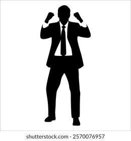 Businessman or Employee Silhouette vector illustration